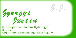 gyorgyi justin business card